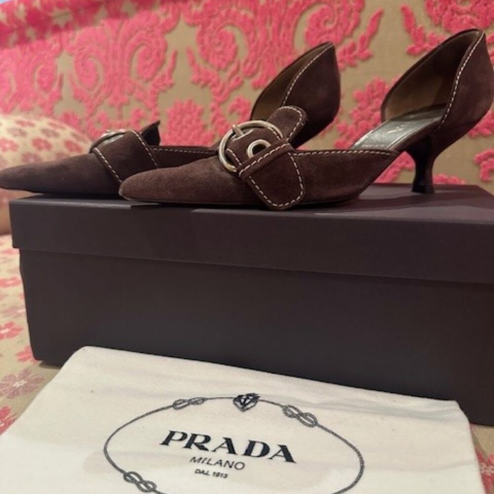 Authentic Parda Kitten Heel Shoes